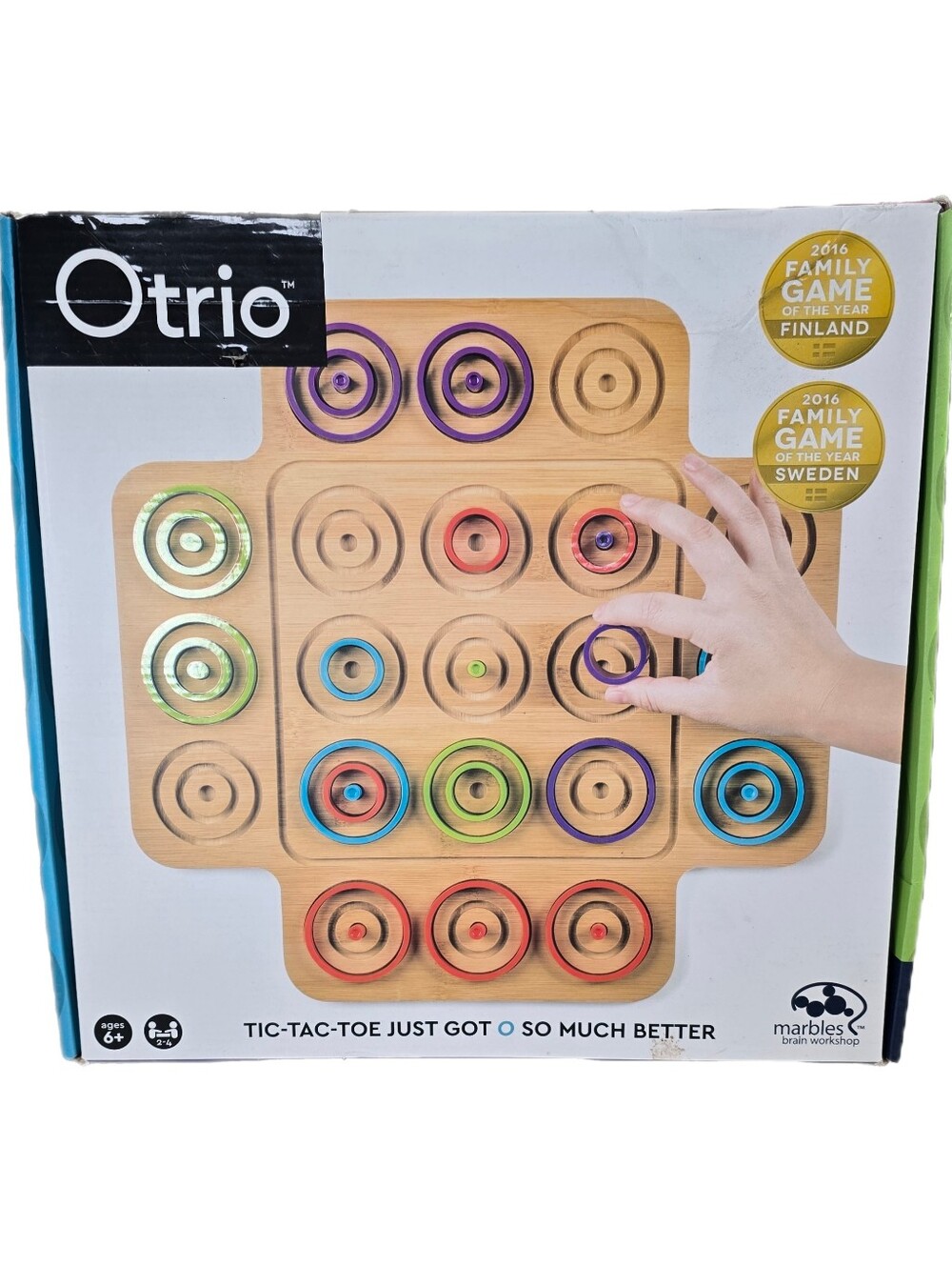 Otrio Wood Strategy-Based Family Board Game Award-Winning STEM Interactive